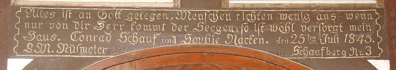 alte Hausnummer Asmissen Nr. 100 Hof Wefer, Extertal-Asmissen, Schaufberg 3