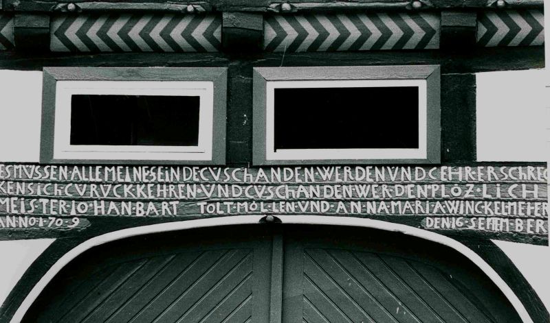 Lügde, Hintere Str. 10  Hausinschrift