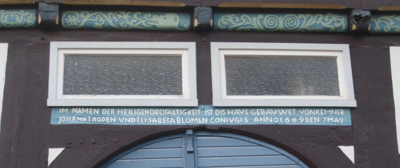 Lügde, Hintere Str.14  Hausinschrift