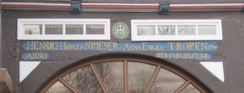 Lügde, Hintere Str. 24 Hausinschrift
