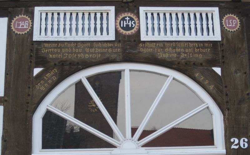 Lügde, Hintere Str. 26  Hausinschrift