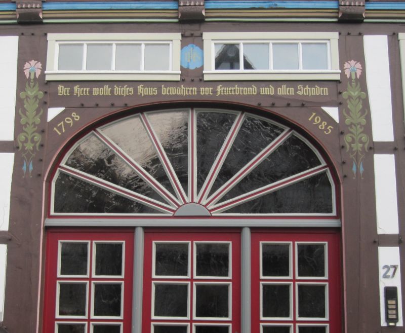Lügde, Hintere Str. 27 Hausinschrift