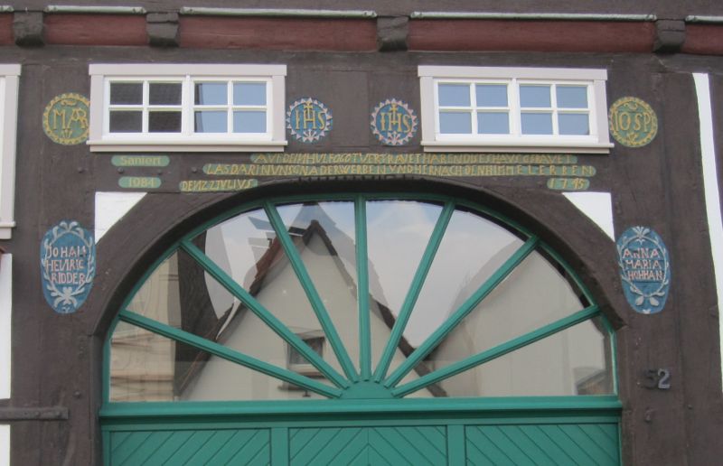 Lügde, Hintere Str.52 Hausinschrift