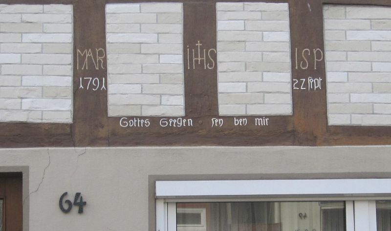 Lügde, Hintere Str. 64 Hausinschrift 