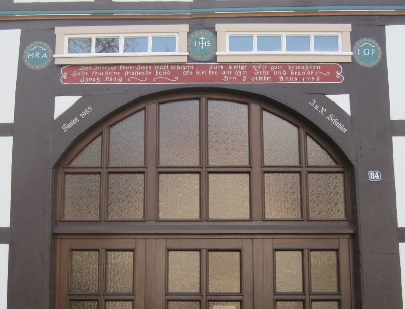 Lügde, Hintere Str. 84 Hausinschrift