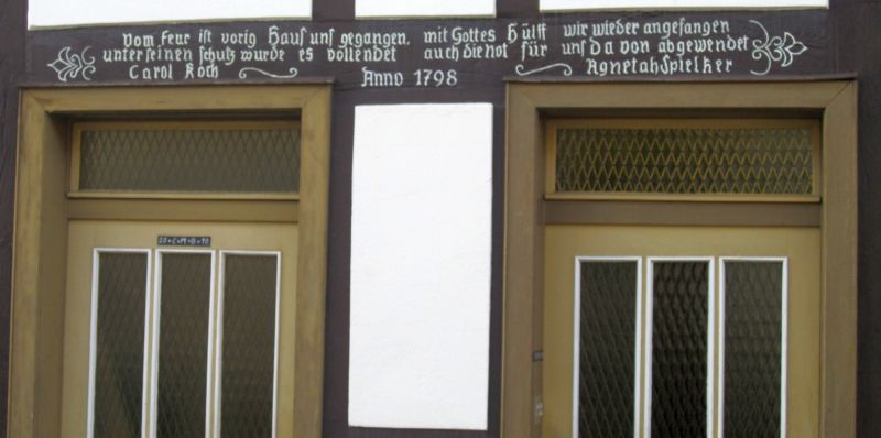 Lügde Vordere Str. 52 Hausinschrift