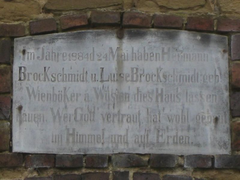 Ehem. Werl-Aspe Nr. 5 (Brockschmidt) (heute Mühlenbrink 19)